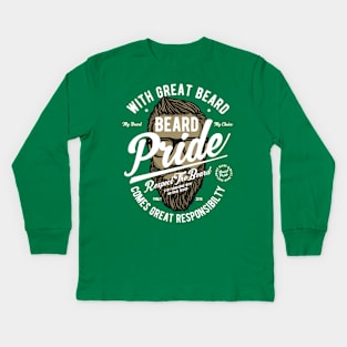 Beard Pride Kids Long Sleeve T-Shirt